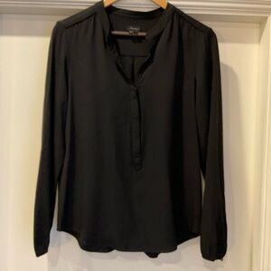 Theory Black Silk Blouse, Size M